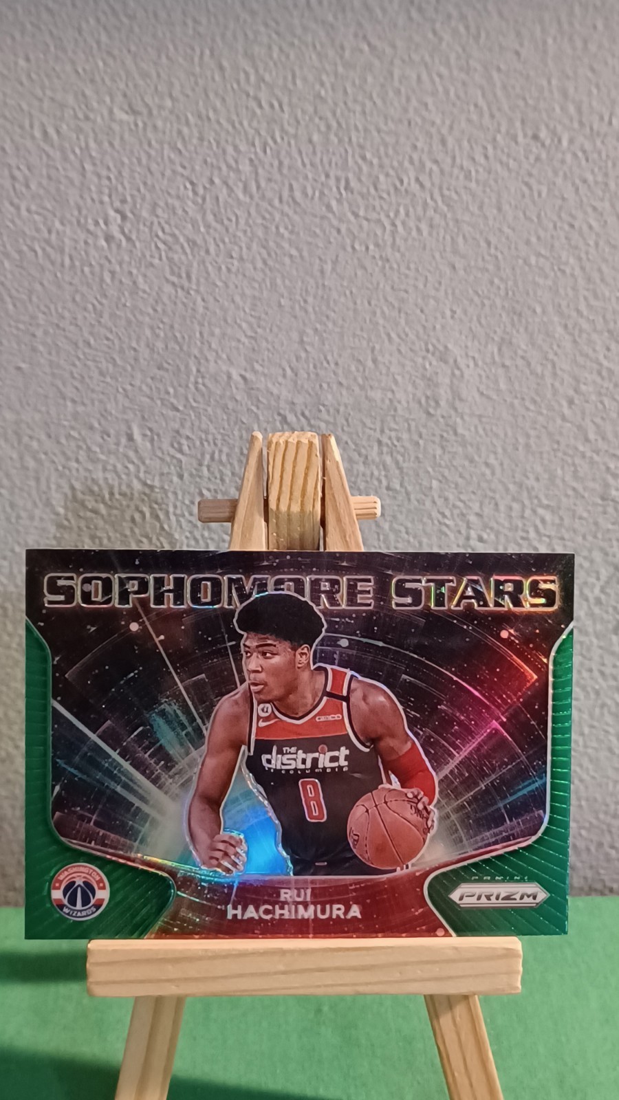 2020-21 Panini Prizm Sophomore Stars #1 Rui Hachimura Green Prizm Wizards NBA