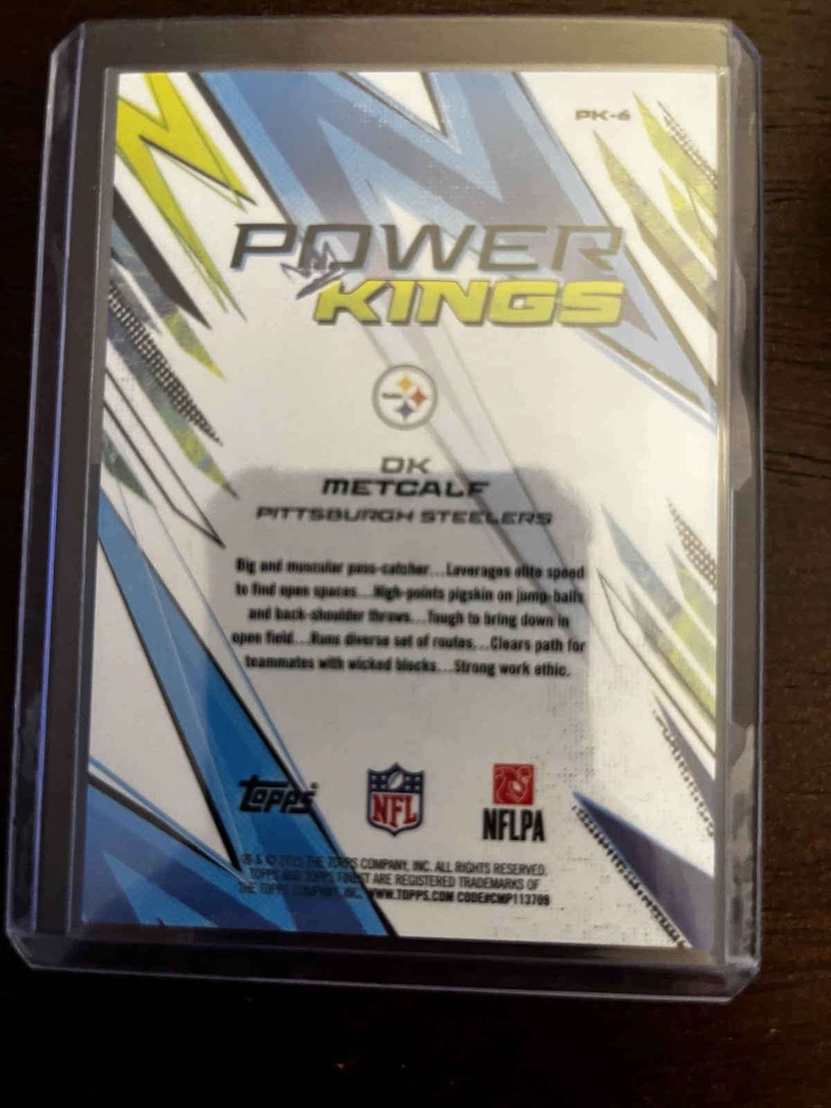 2025 Topps Finest DK Metcalf Power Kings Red Refractor /5 Pittsburgh Steelers