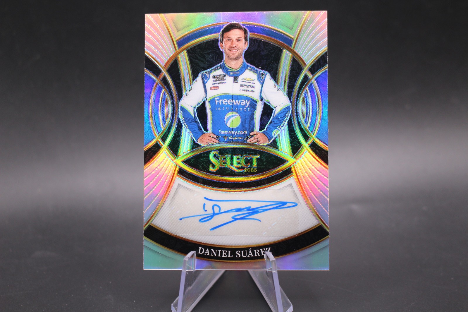 2026 Panini Select NASCAR Daniel Suarez Autograph Auto Silver Prizm Signatures