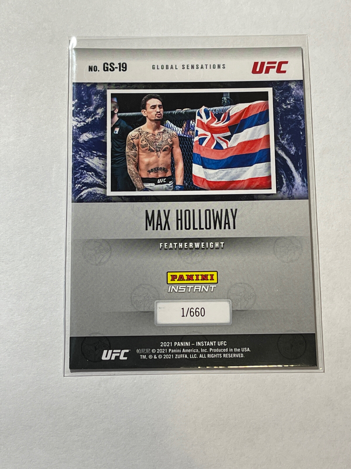 MAX HOLLOWAY – 2021 Panini Instant UFC GLOBAL SENSATIONS – GS-19 USA – 1/660