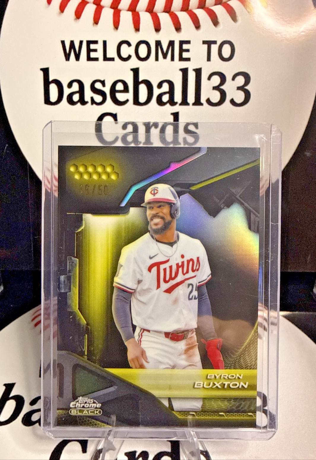 2026 Topps Chrome Black Byron Buxton yellow /50 Minnesota Twins #109