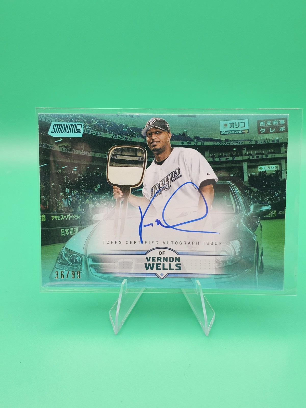 2025 Topps Stadium Club Autograph Vernon Wells #SCBA-VW Green /99