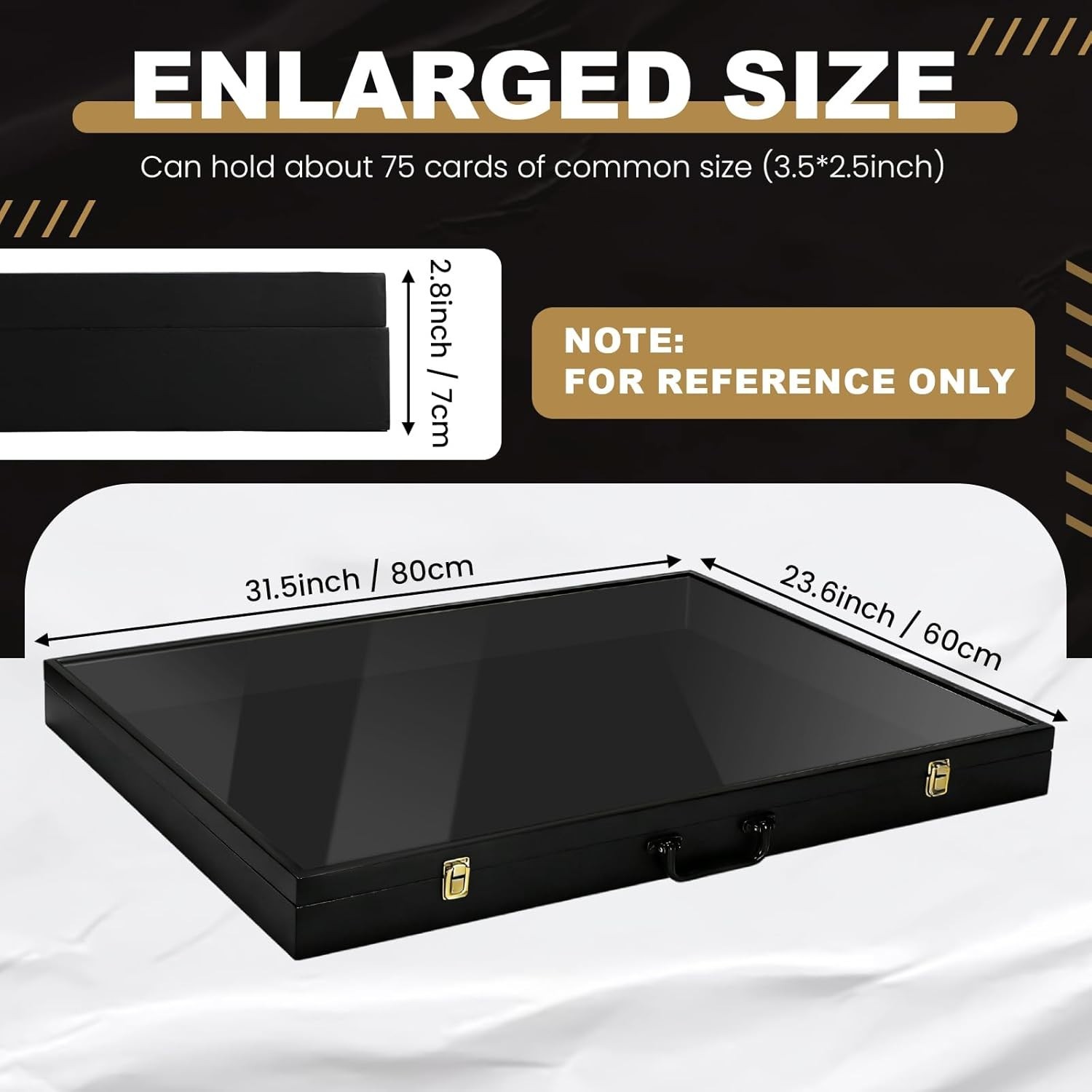 Portable Trading Card Show Display Case Large 34 x 22 Lockable Aluminum Case