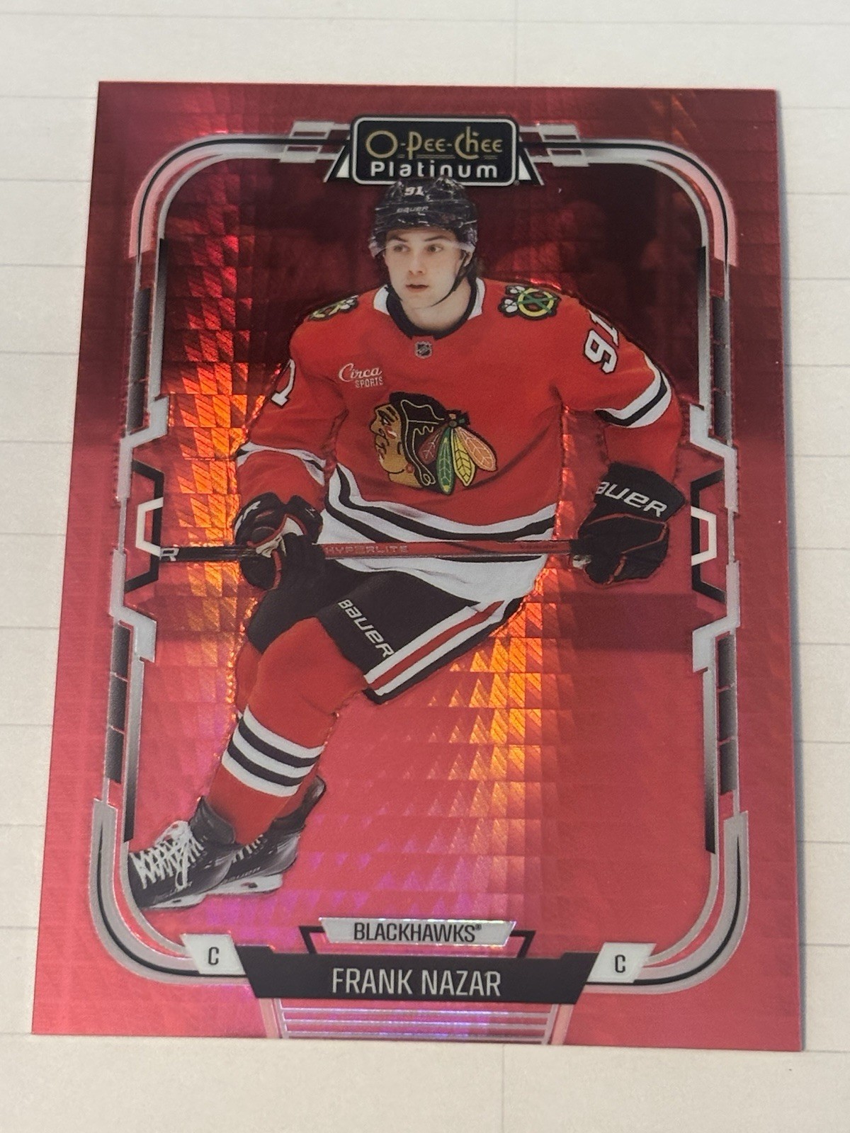 2025-26 O-Pee-Chee Platinum – Frank Nazar #192 Red Prism /199