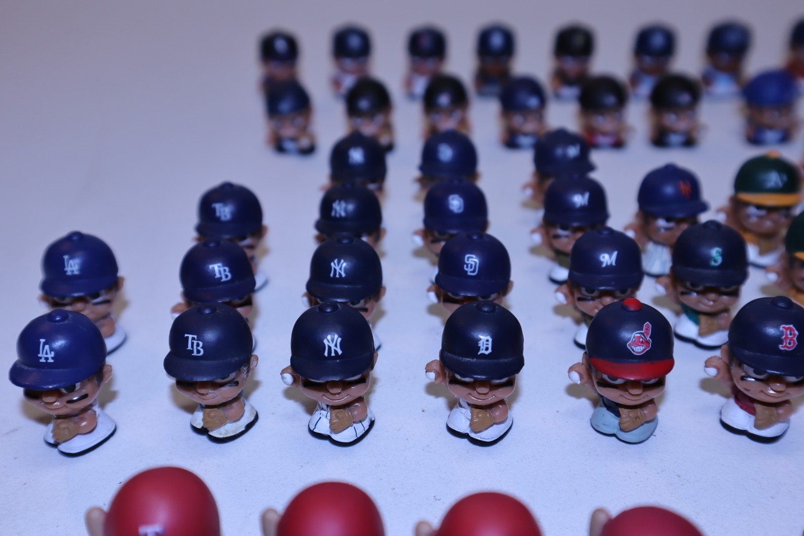 Lot of MLB TeenyMates PVC 1″ Figures Series 1-4 with 9 Rares Checklists Puzzles
