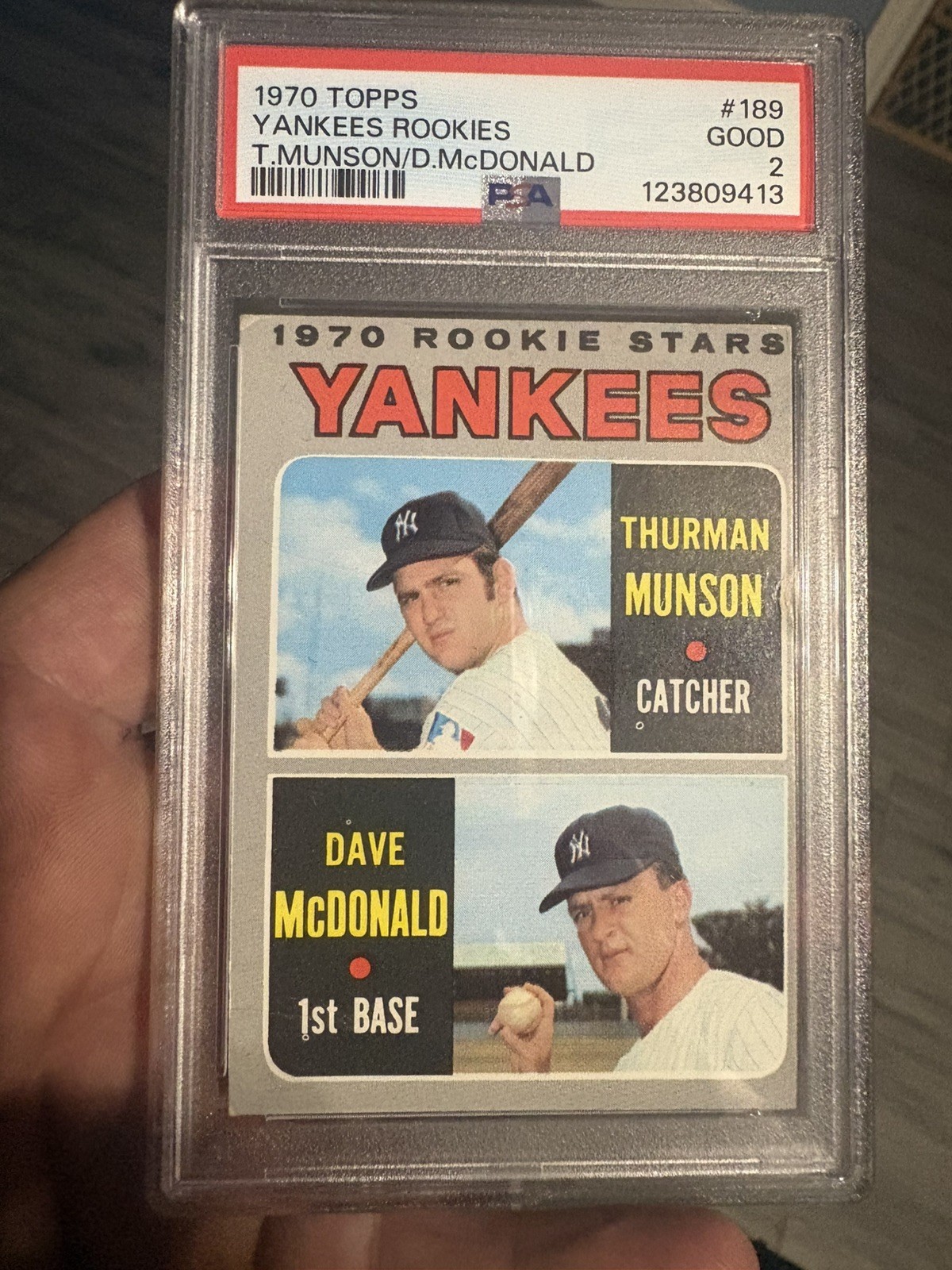 1970 Topps – 1970 Rookie Stars Thurman Munson, Dave McDonald #189 (RC)