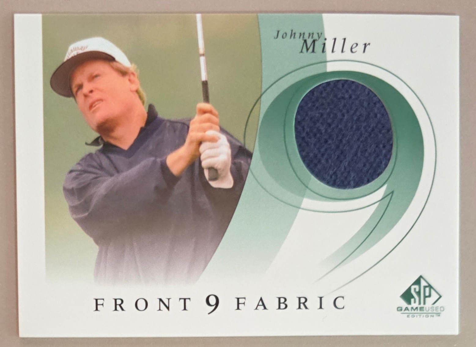 2002 SP Game Used Edition Front 9 Fabric Johnny Miller #F9S-MI Relic Patch