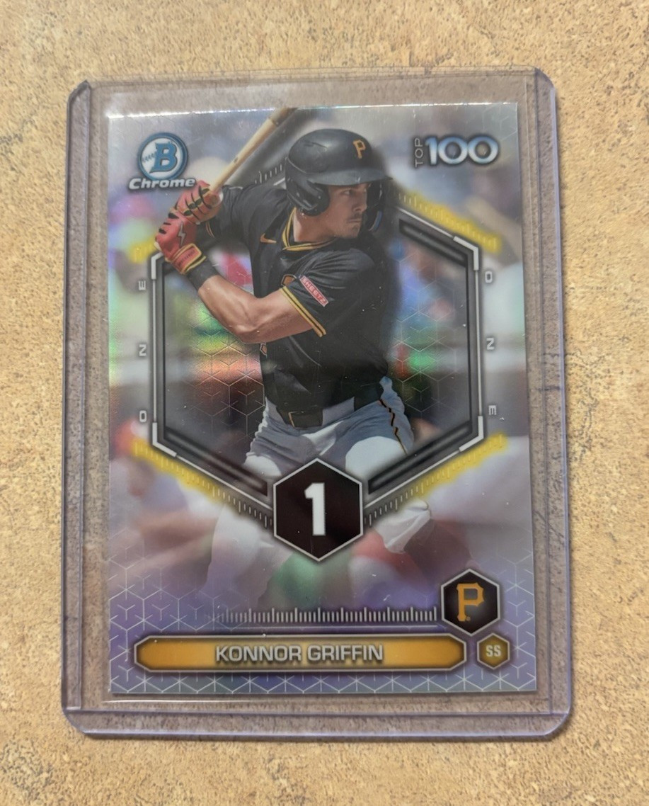 Bowman Chrome Top 100 Chrome Konnor Griffin #BTP-1 Pirates