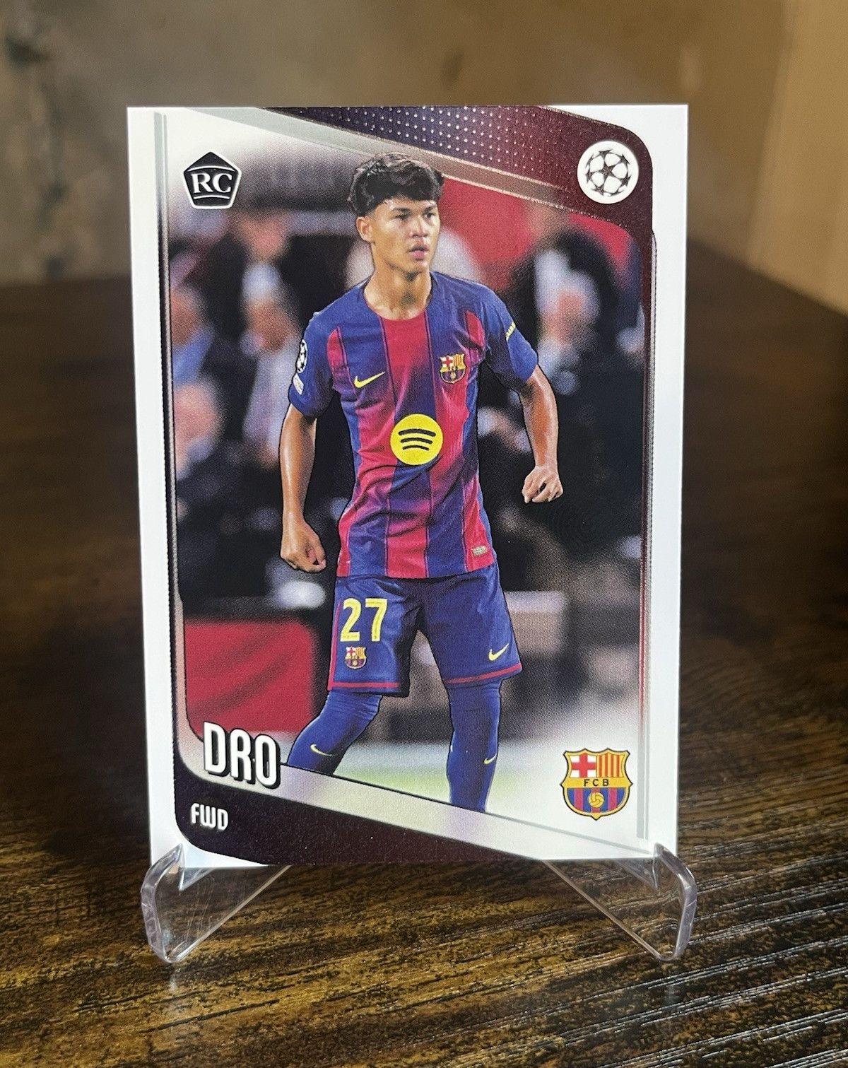 Topps 2025-26 UEFA Club Competitions Dro #111 Rookie RC FC Barcelona Soccer