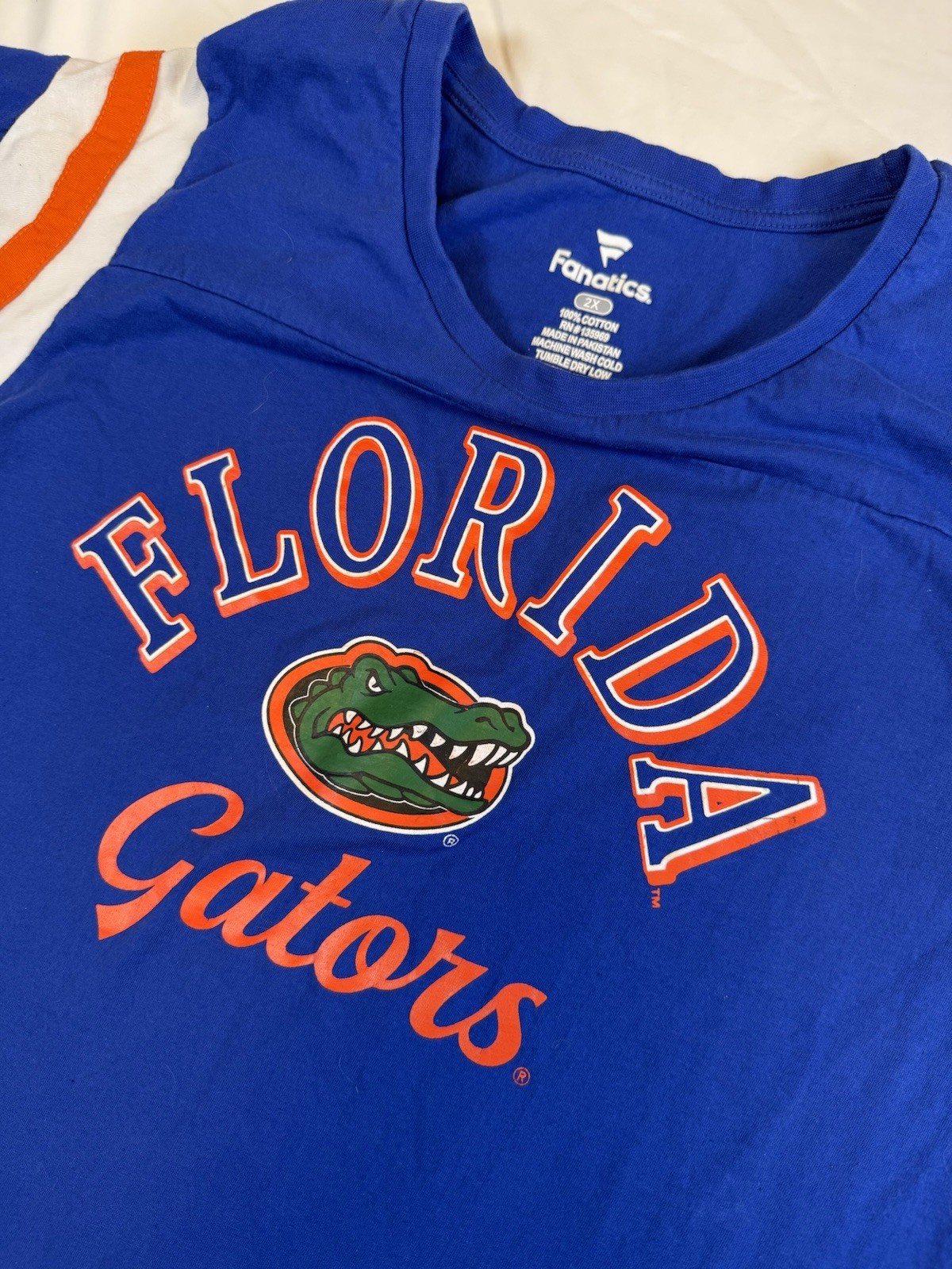 Fanatics Florida Gators Logo Banded Shirt Men’s Blue Short Sleeve Size 2XL