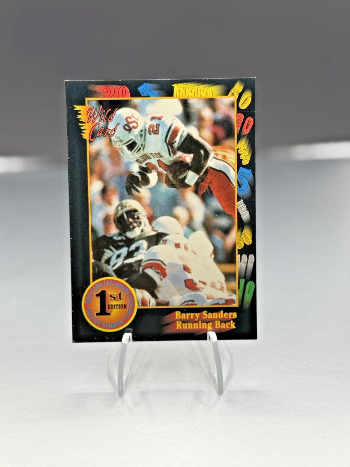 Wild Card Collegiate Barry Sanders 1st Edition 1991 #106 Oklahoma State HOF