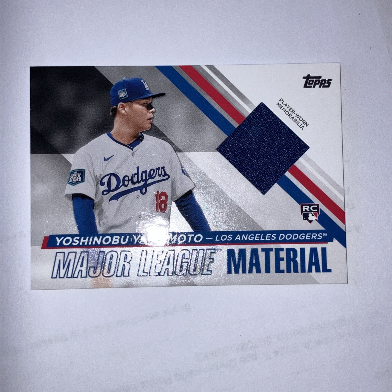 🔥2024 Topps Update Series – Major League Material Yoshinobu Yamamoto (RC) Patch