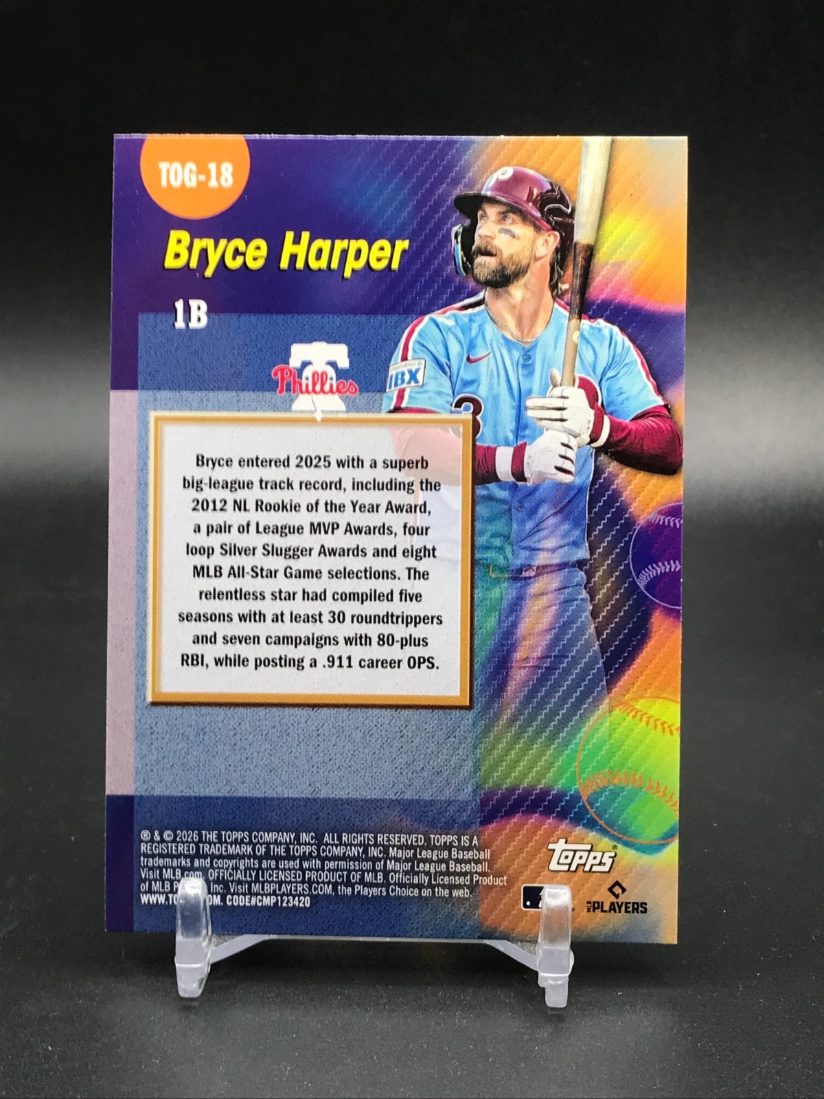 2026 Series 1 Baseball Titans Of The Game SP Rainbow Foil Bryce Harper
