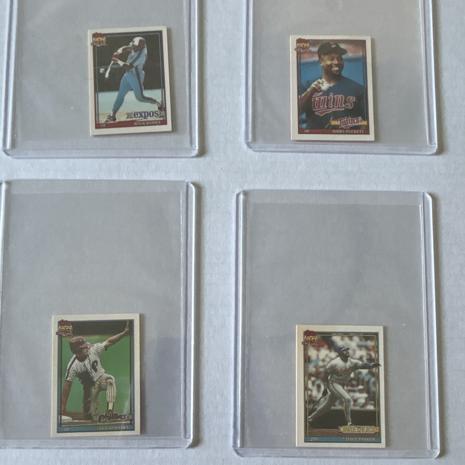 1991 Topps Cracker Jack Mini MLB Baseball Card Lot of 4