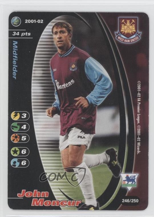 2001 Wizards of the Coast Football Champions Premier League John Moncur #246 0h1