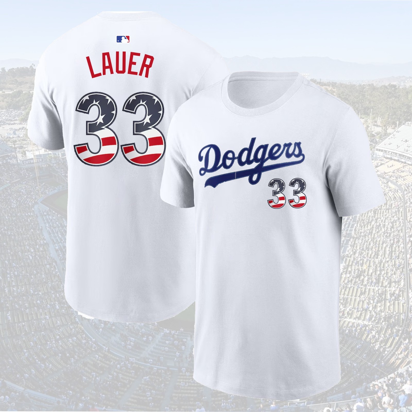 Los Angeles Dodgers USA 250 Fourth of July Name & Numb: Betts, Freeman, Yamamoto