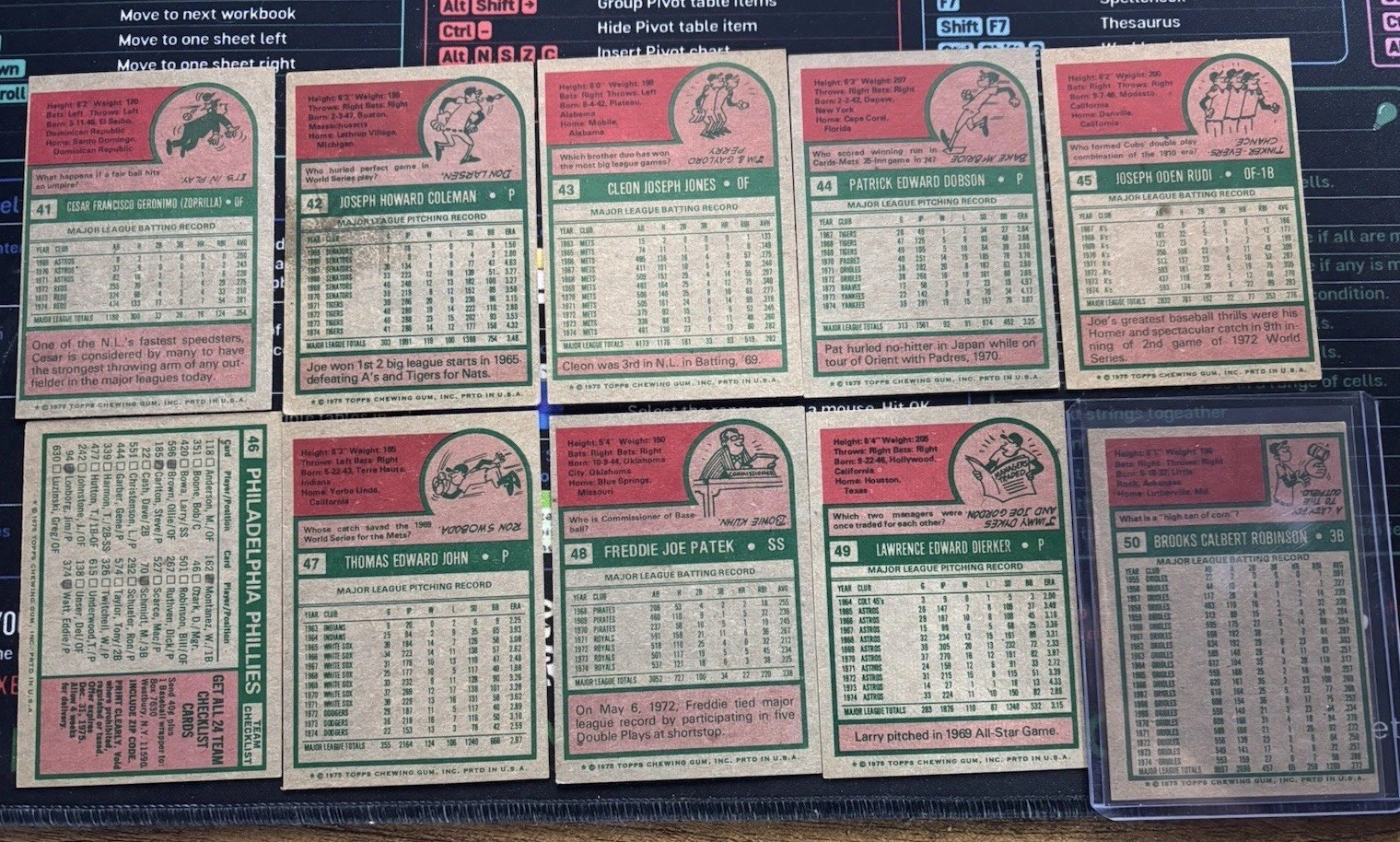 1975 Topps Baseball U-Pick VG+ #1-200 Free Shipping on 3+ Cards!