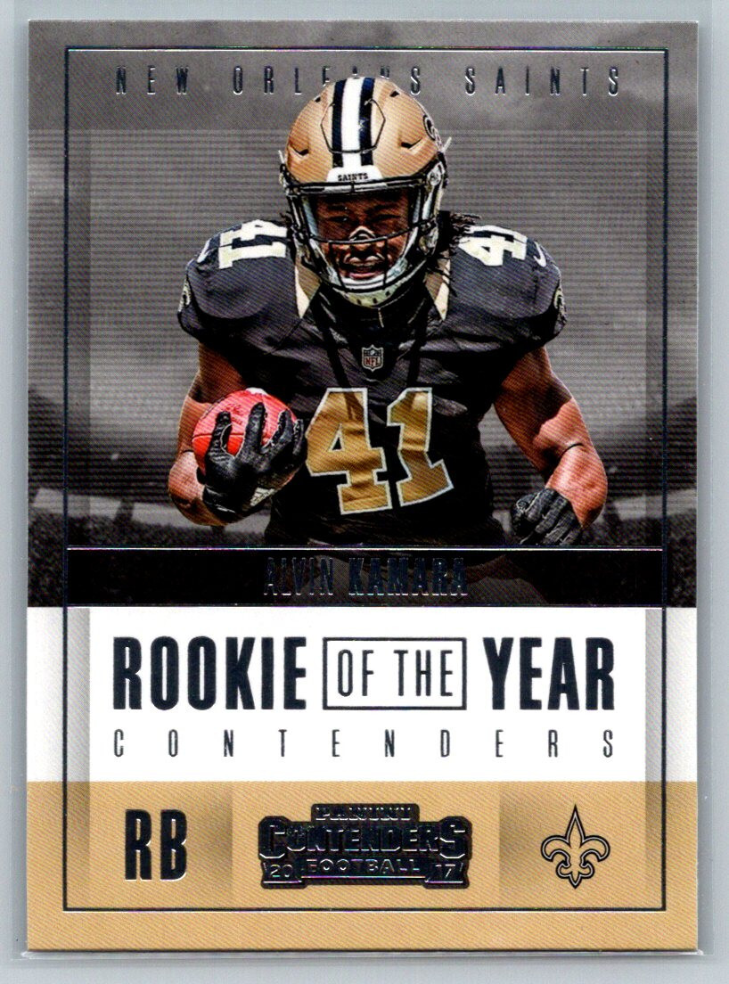 Alvin Kamara Saints 2017 Contenders Rookie of the Year Insert RC #RY10 TC4989