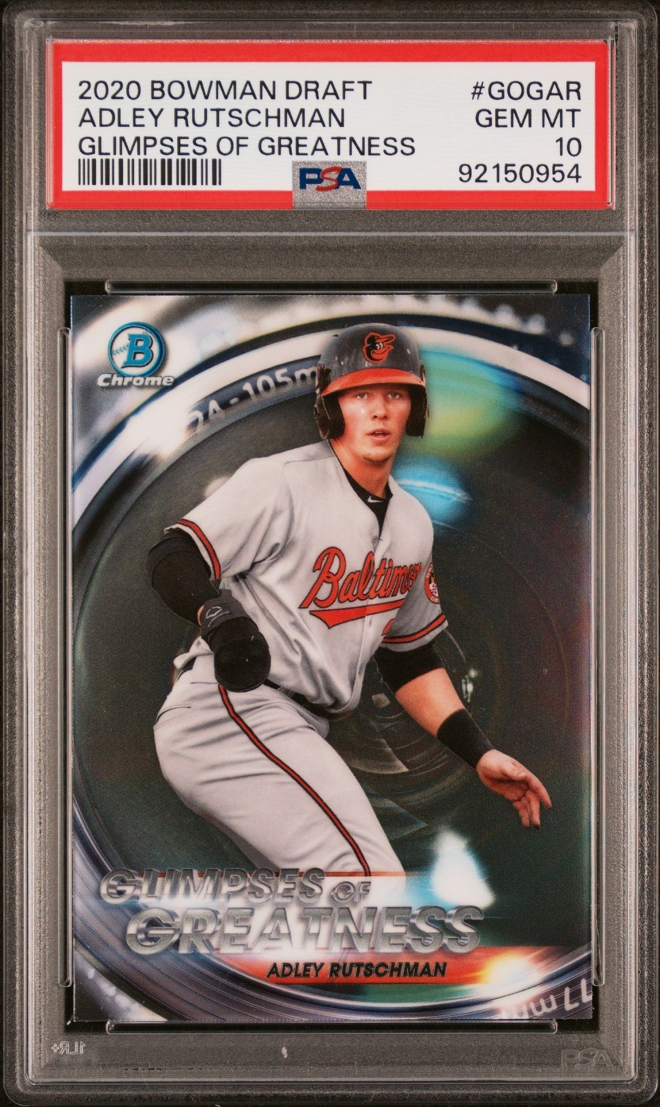 2020 Bowman Draft Adley Rutschman Glimpses of Greatness PSA 10 Baltimore Orioles