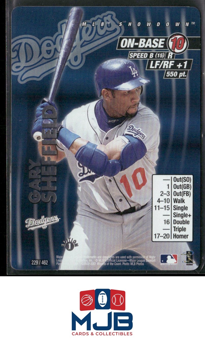 2001 MLB Showdown 1st Edition Gary Sheffield #229 Los Angeles Dodgers