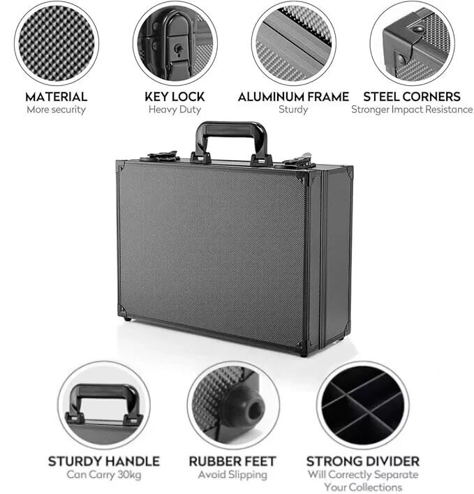 600+ Hard Case For Toploader 3”x4” 35pt Sports Card Storage Box Holds w/ US
