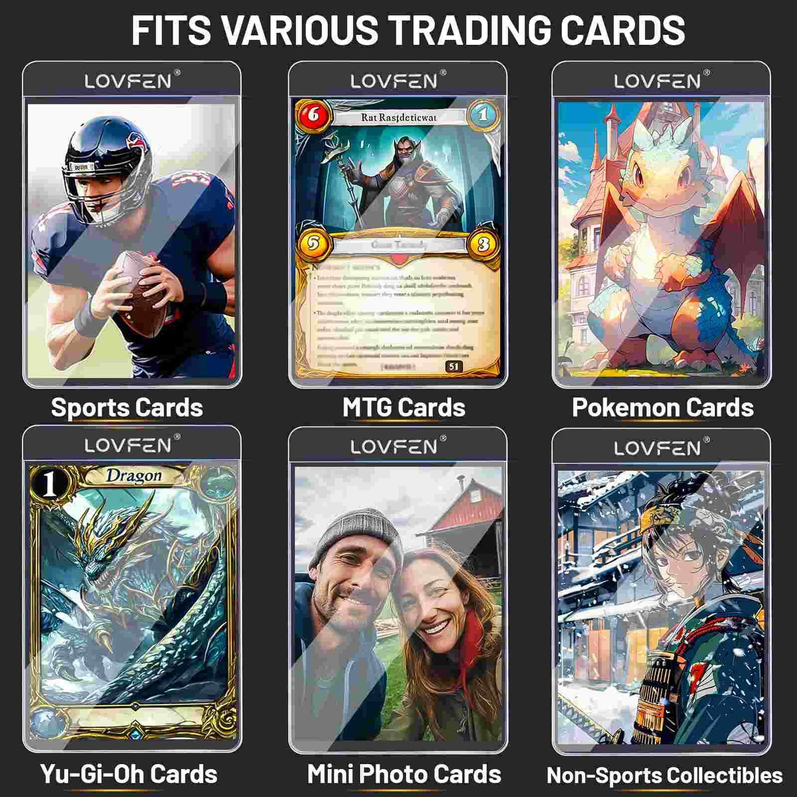 1000CT Semi Rigid Card Holders & Free Sleeves For Standard 35pt Trading card