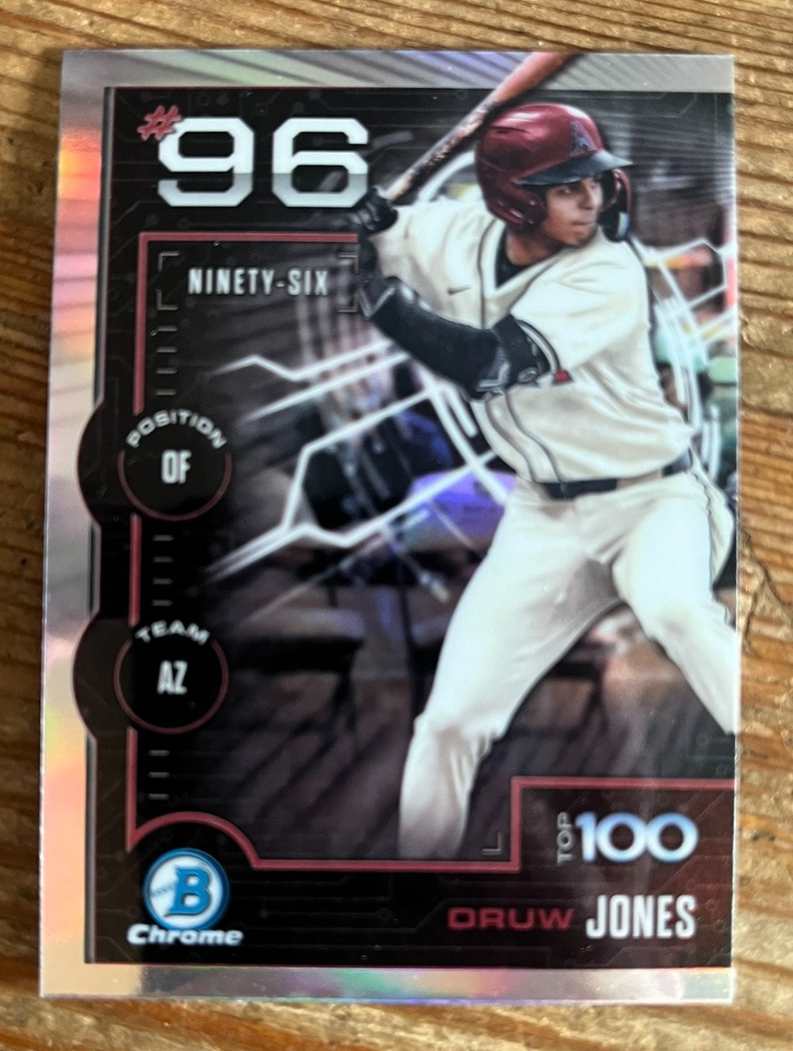 Druw Jones Arizona Diamondbacks 2023 Bowman Chrome Scouts Top 100 #96