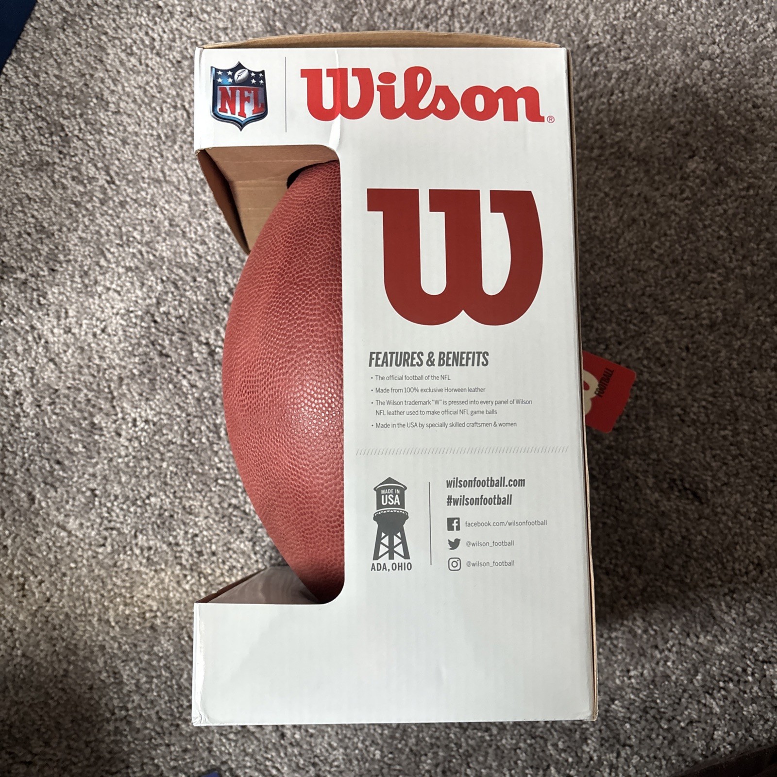 Daniel Jones NFL Colts QB Autographed Authentic Wilson NFL Football With COA