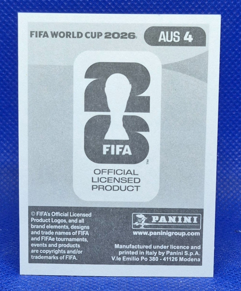 2026 Panini FIFA World Cup Sticker Harry Souttar #AUS 4 – Australia