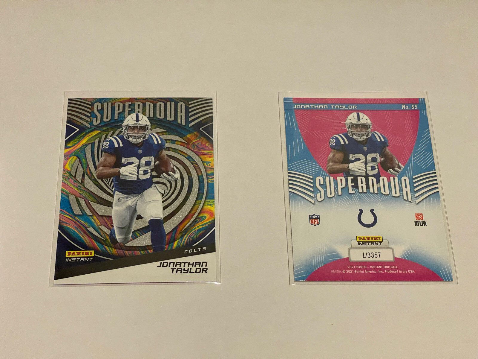 JONATHAN TAYLOR – 2021 Panini Instant #S9 NFL FOOTBALL SUPERNOVA – COLTS 1/3357