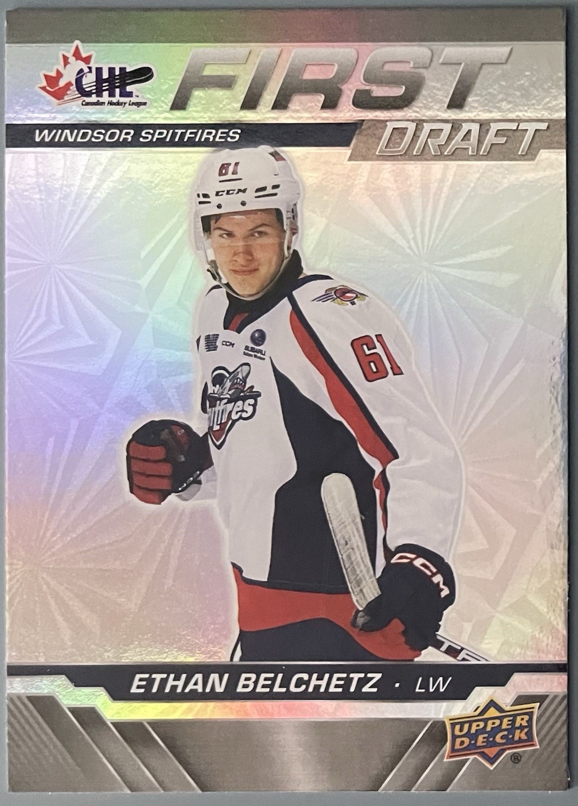Ethan Belchetz Rookie 2024-25 Upper Deck CHL First Draft #FD-2 RC 2026 prospect