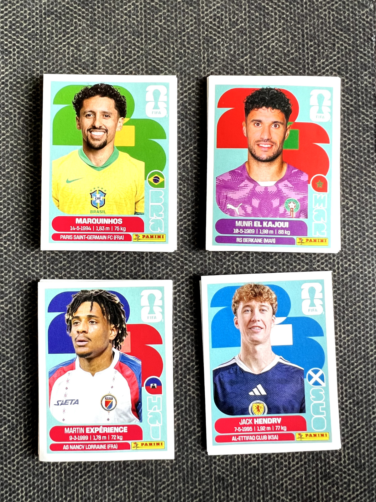 2026 Panini FIFA World Cup Stickers – Group C – BRA, MAR, HAI, SCO – US Edition