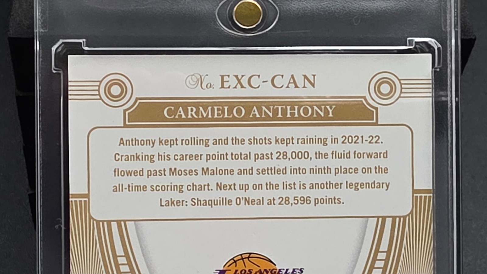 🏀HOF🏀2021-22 CARMELO ANTHONY PANINI EXCELLENCE RUBY SIGNATURES EXC-CAN 12/15🏀