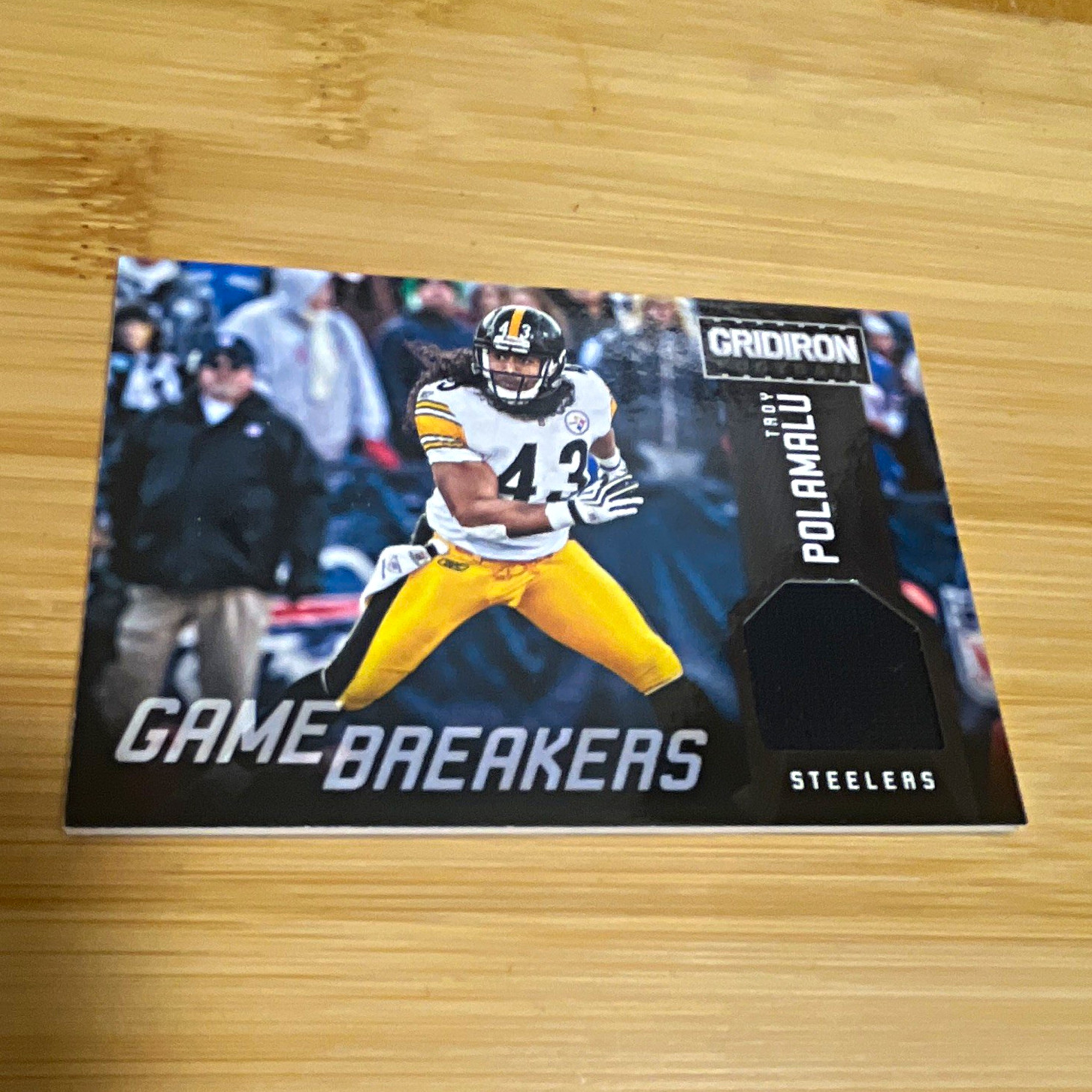 Panini 2012 Gridiron Troy Polamalu Steelers Game Breakers #15 game worn 38/49