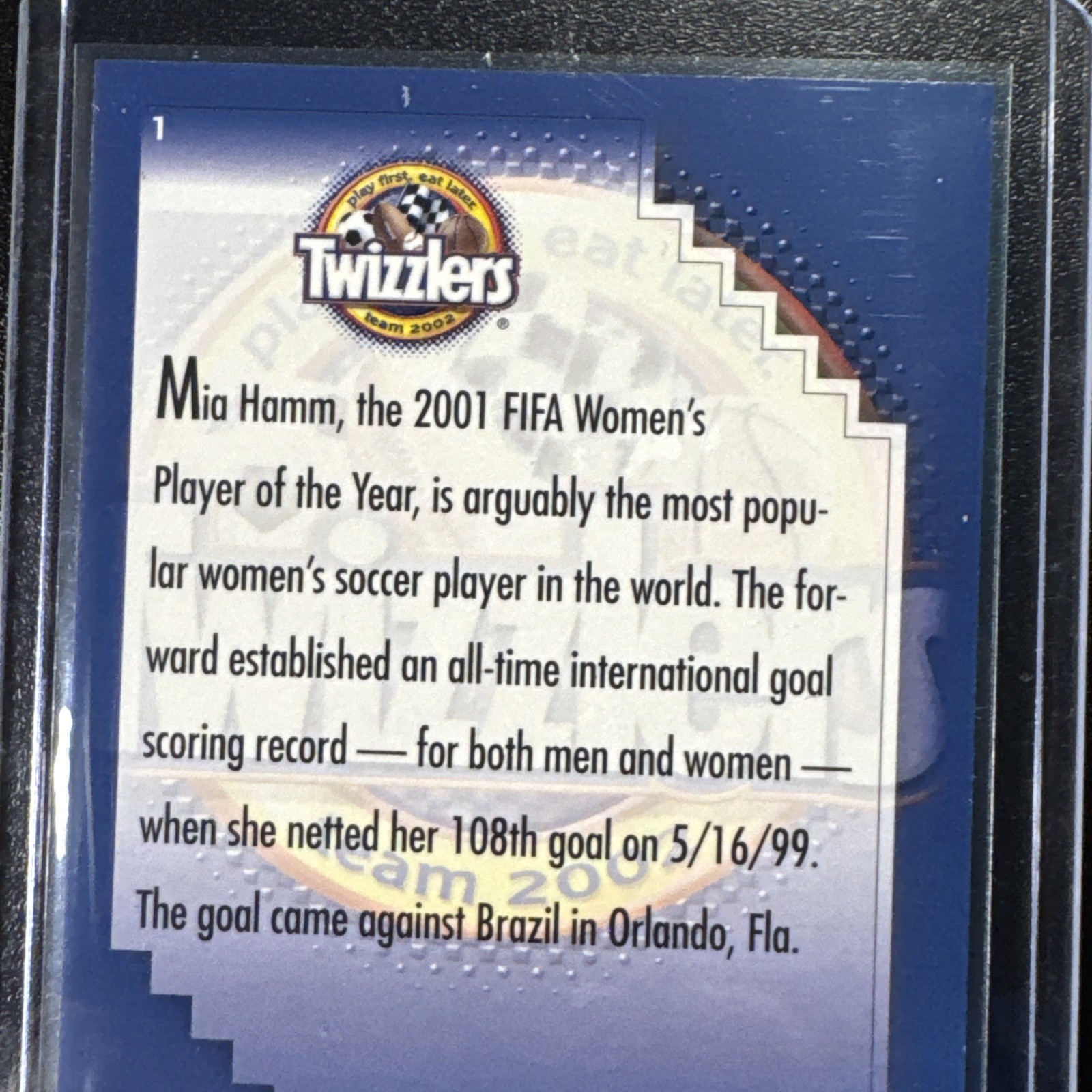 2002 Upper Deck Twizzlers Team 2002 – Mia Hamm #1