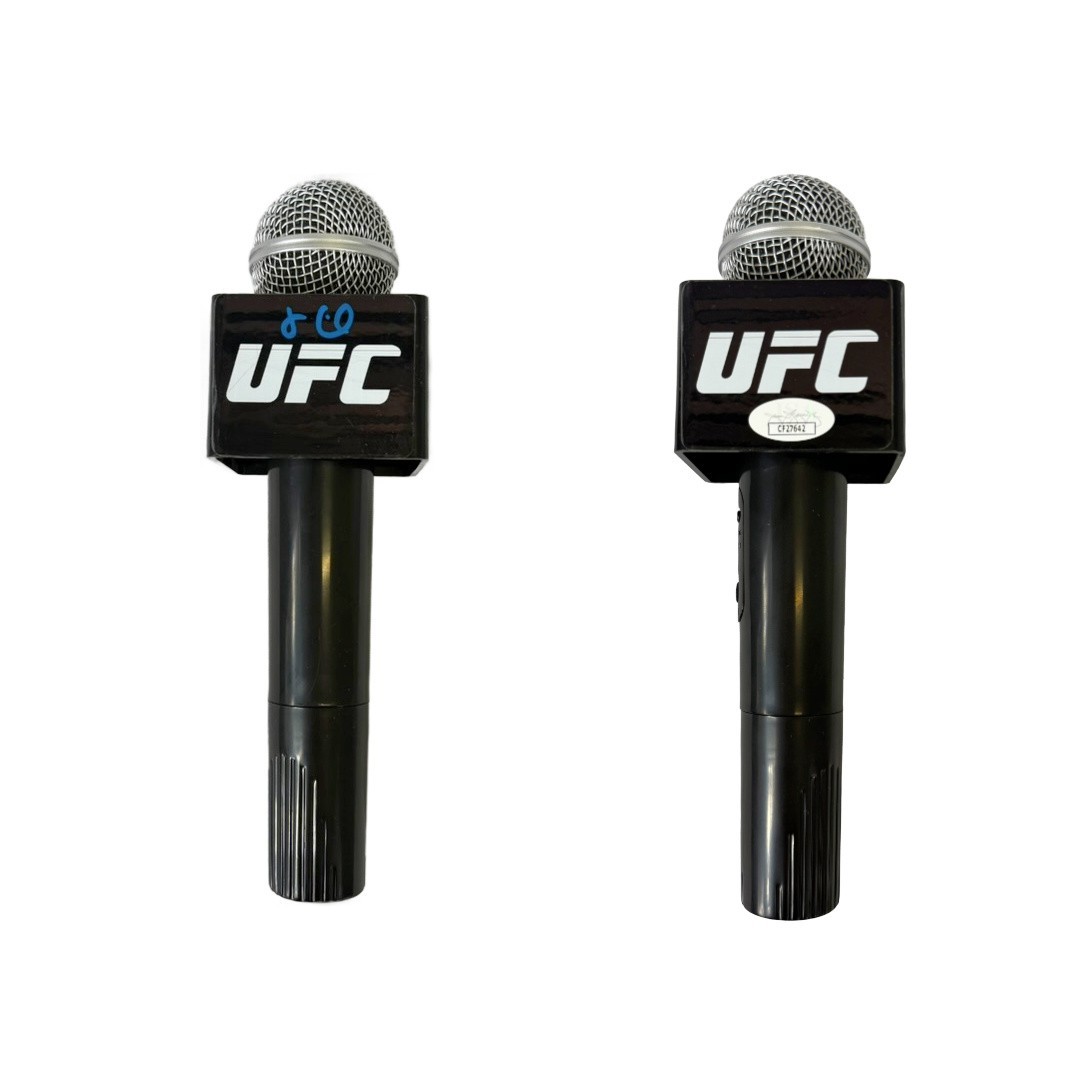 Jon Anik autographed signed microphone UFC JSA COA Daniel Cormier