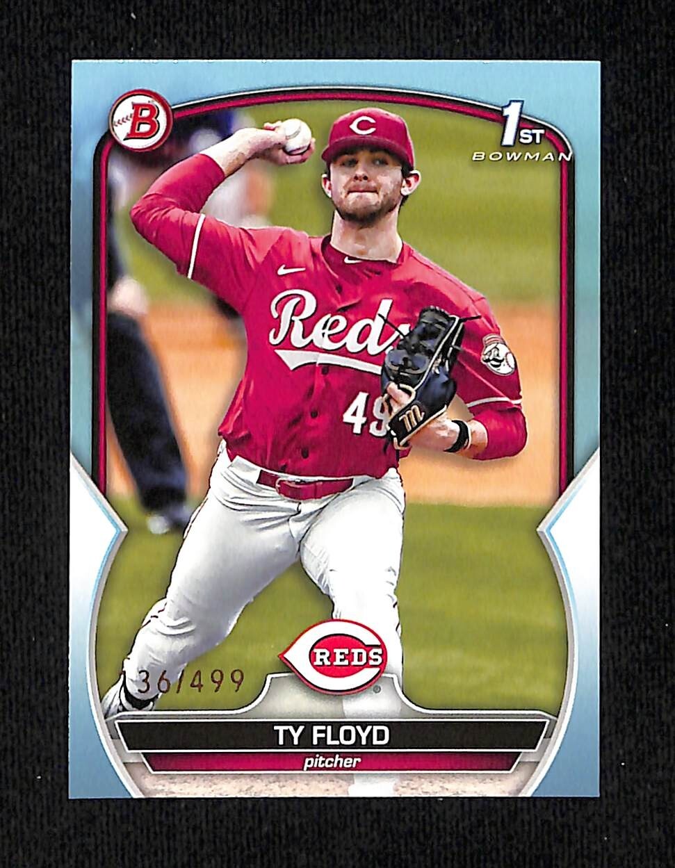 2023 Bowman Draft Ty Floyd /499 Sky Blue #BD-155 Reds 1st RC
