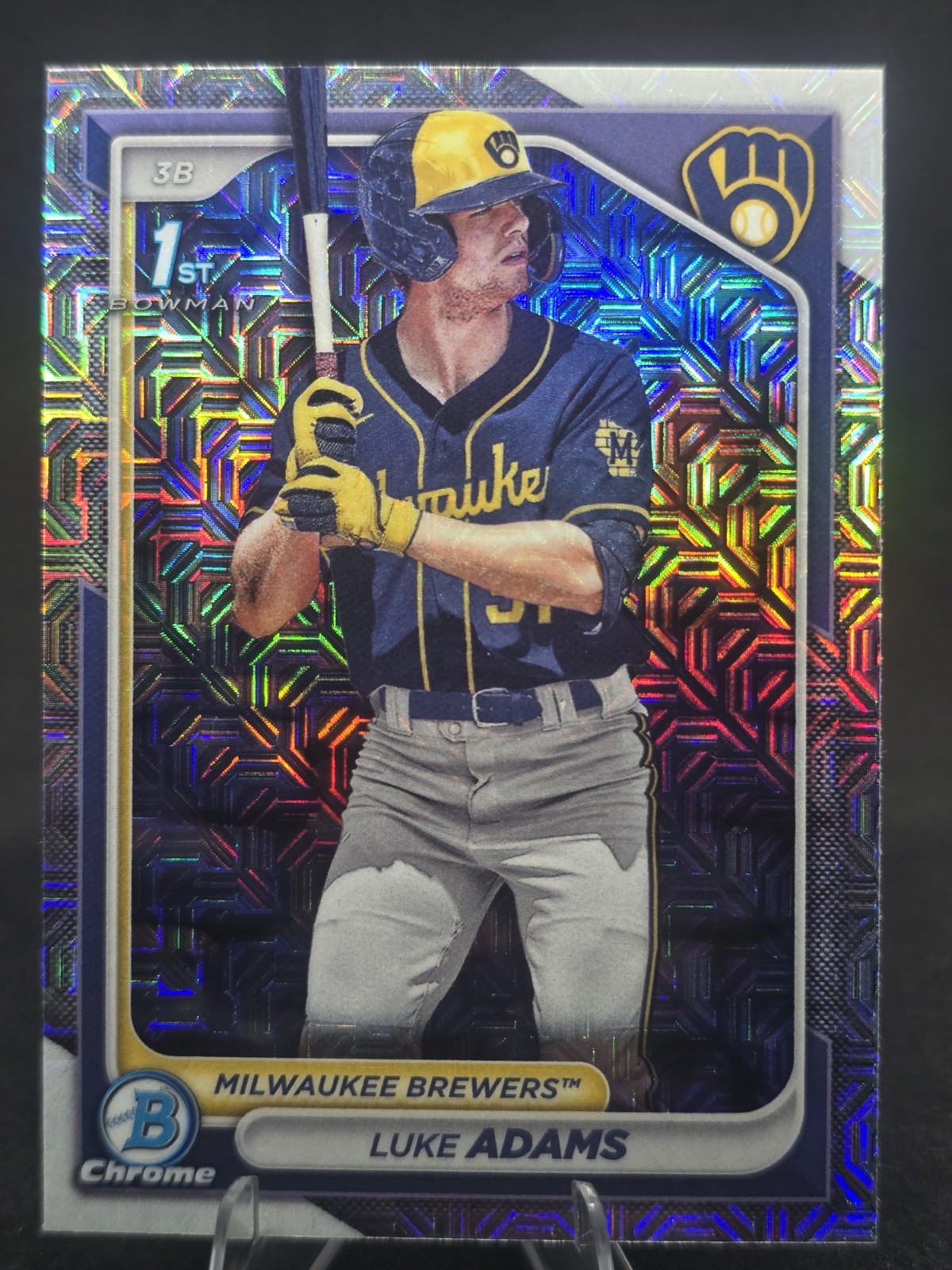 2024 Bowman Chrome – Luke Adams #BCP-50 1st Bowman Mojo Refractor
