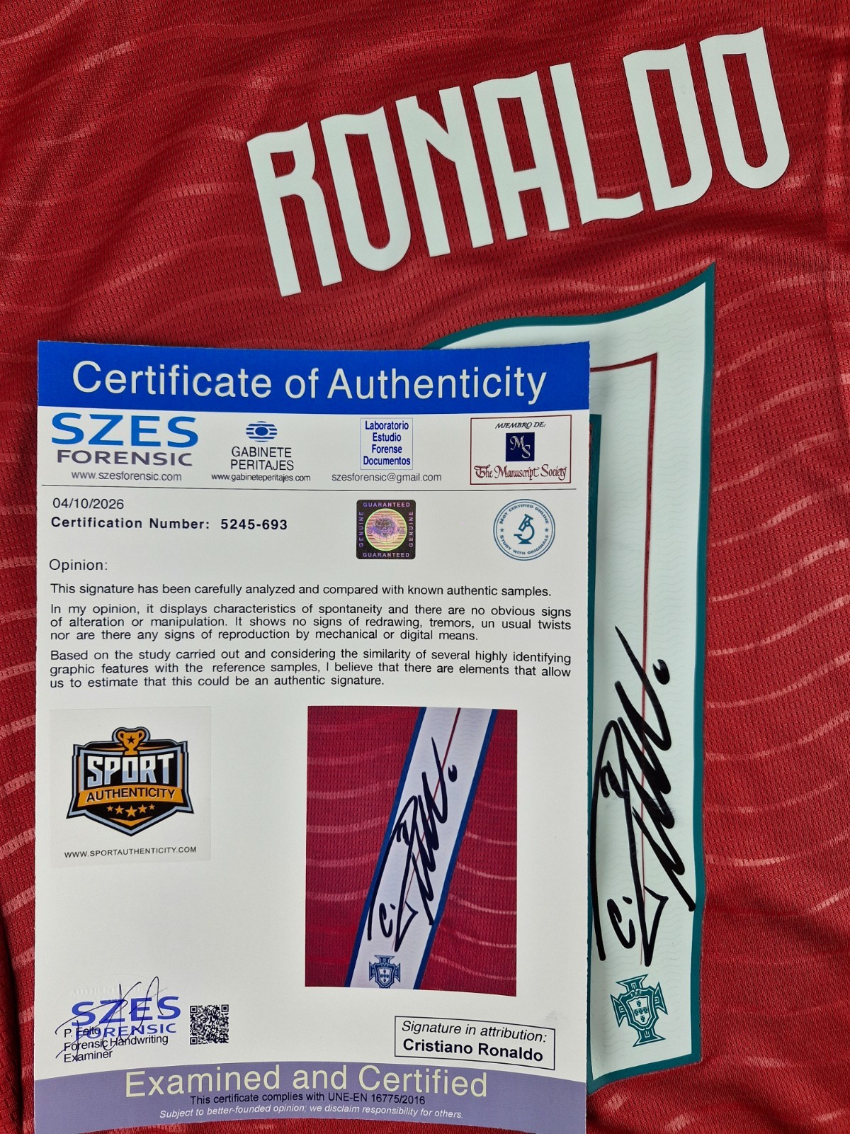 Cristiano Ronaldo CR7 portugal Hand Signed FIFA World Cup 2026 free shipping