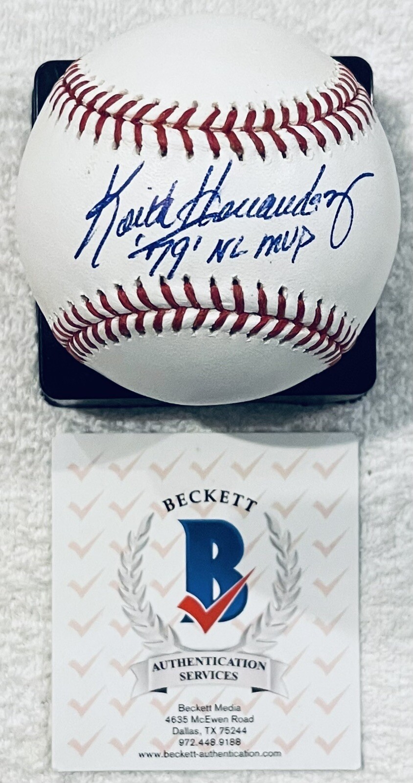 SPECTACULAR KEITH HERNANDEZ W/ ’79 NL MVP BECKETT AUTHENTICATED SIGNED BASEBALL