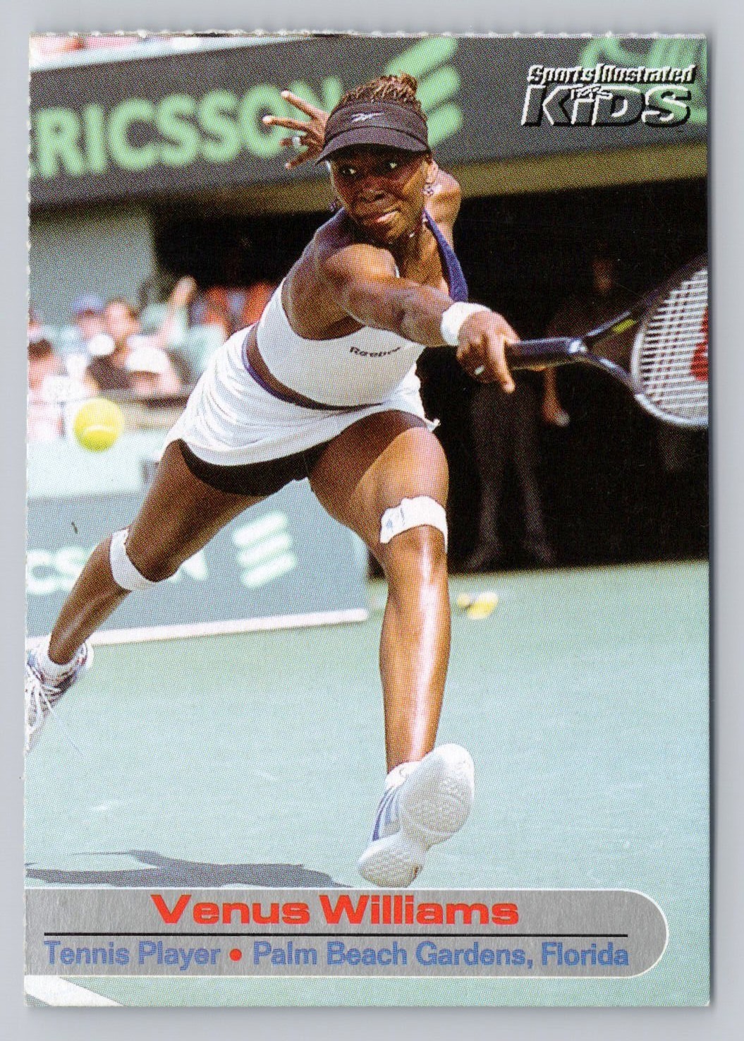 2002 SI for Kids VENUS WILLIAMS Sports Card, USA Women TENNIS WTA Tour #180