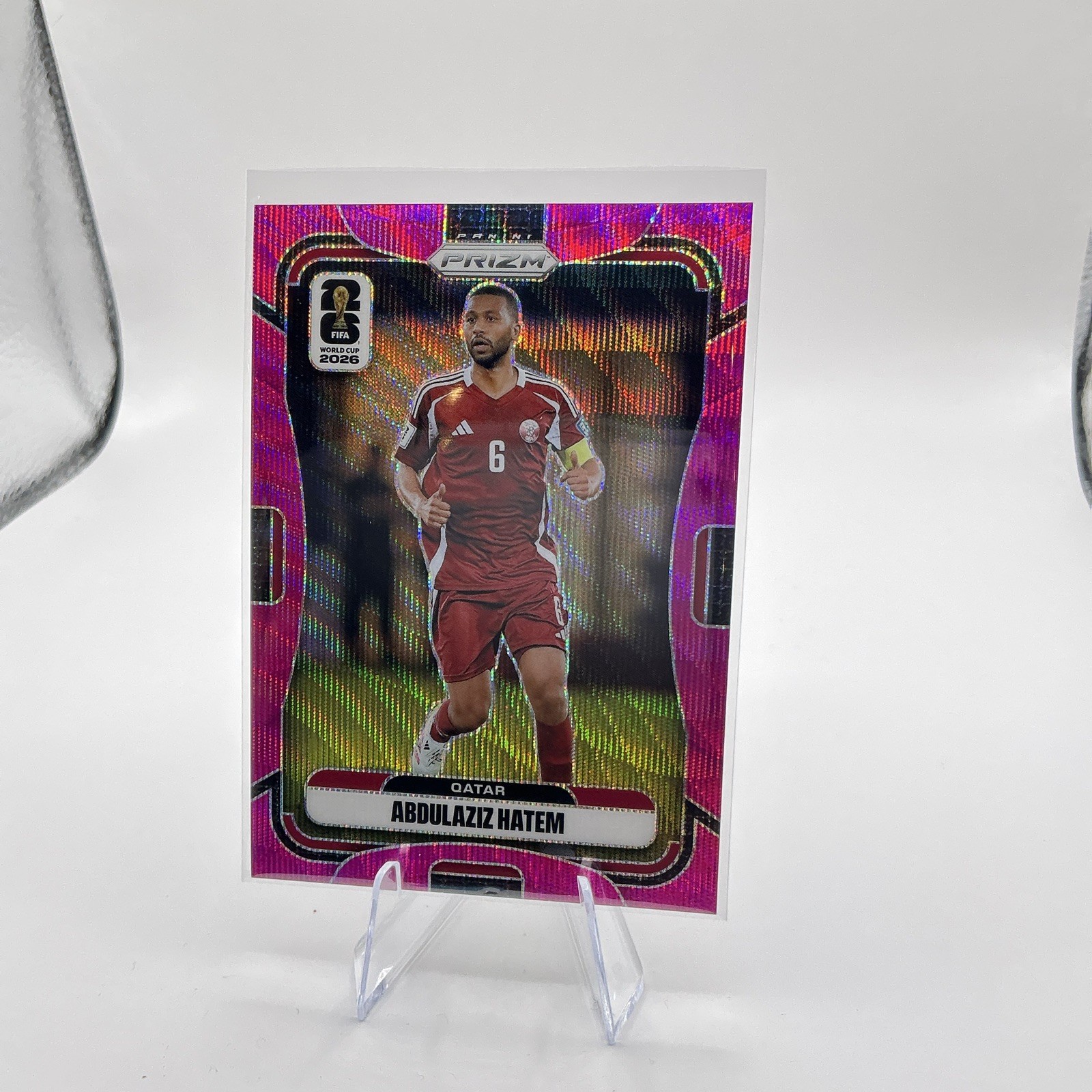 Panini 2026 Prizm FIFA World Cup Abdulaziz Hatem #380 Pink Prizm /65 Qatar