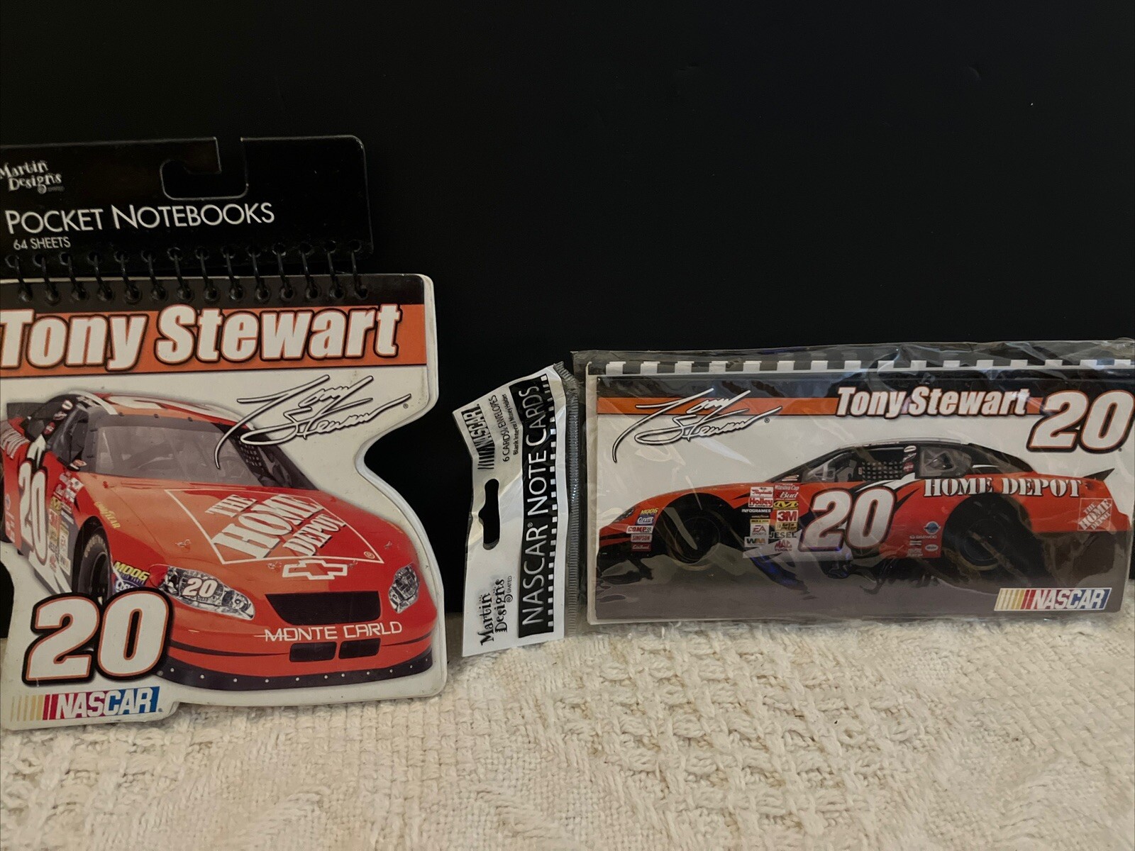 Tony Stewart Spiral Notebook & Note Card Set #20 NASCAR Home Depot