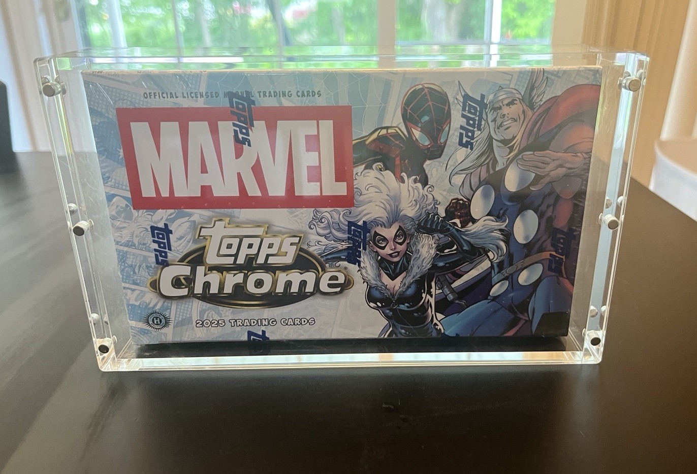 Acrylic Display Case Magnetic Lid Stack FITS 2025 Topps Chrome MARVEL Hobby Box