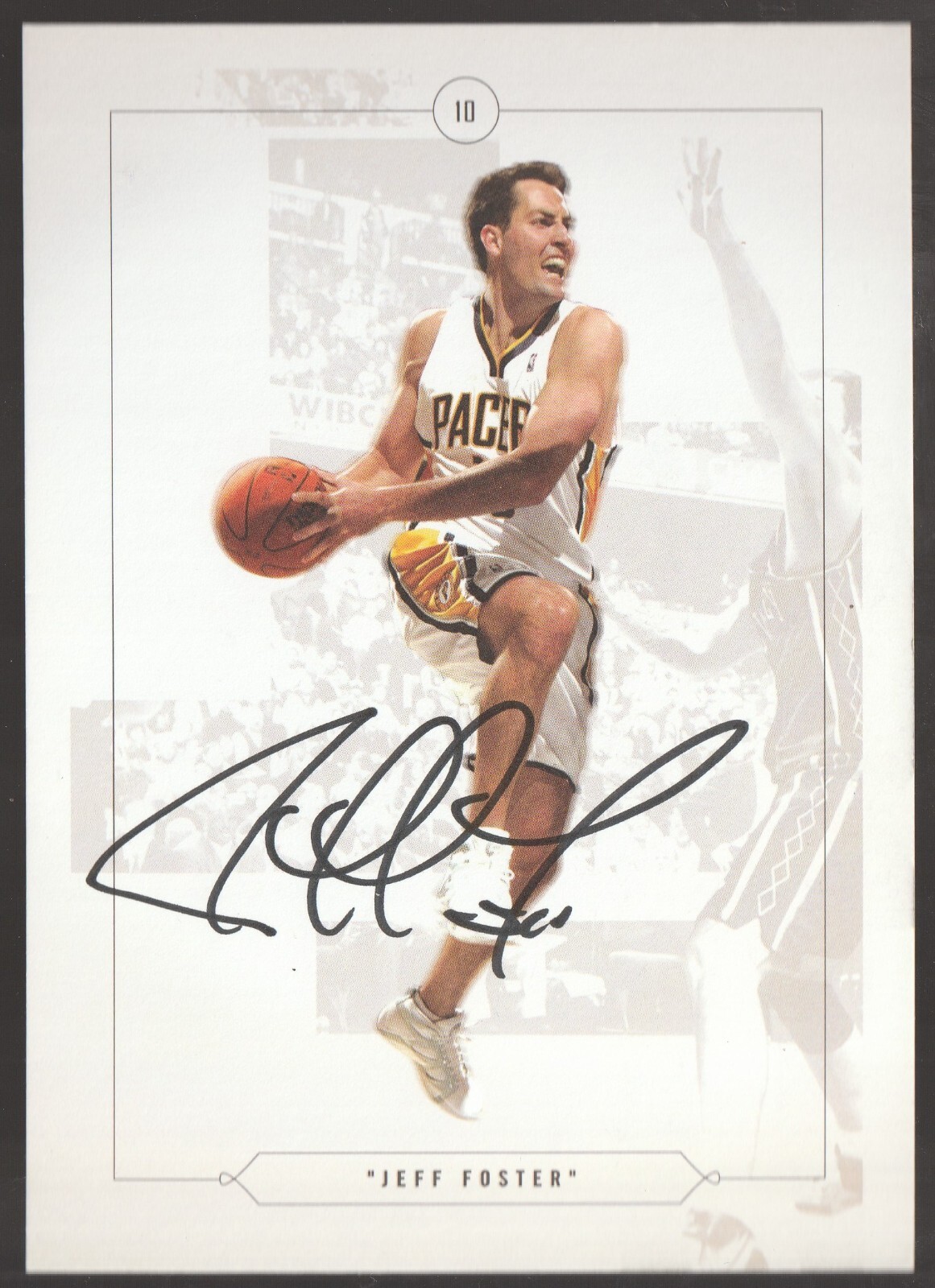 2006-07 Indiana Pacers Jeff Foster autograph signed 5 x 7 inch photo postcard