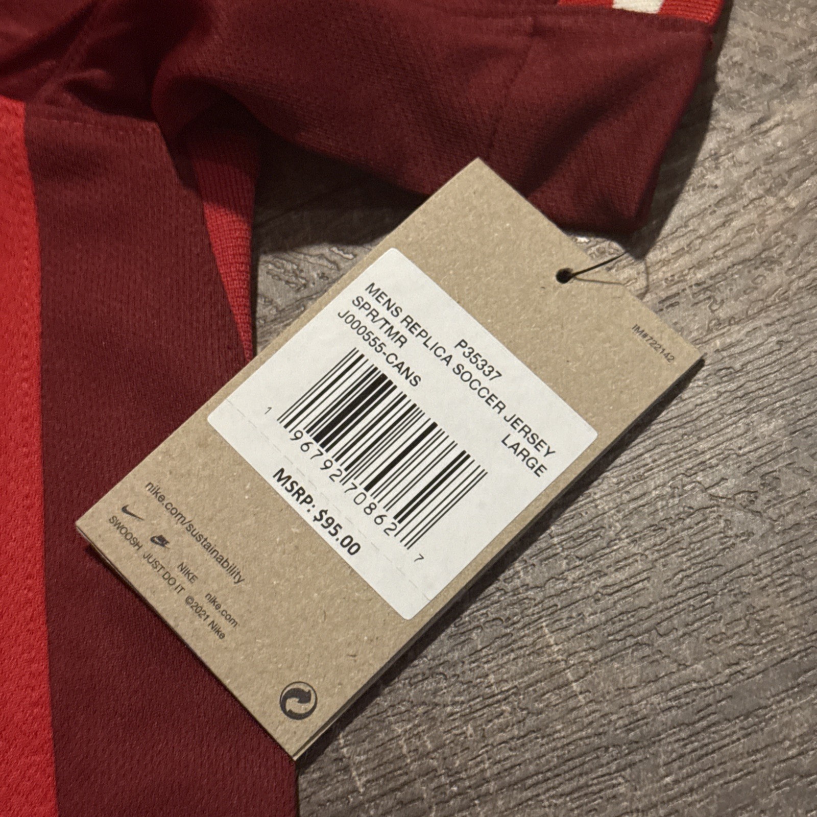 2024 Nike Men’s Canada National Team Home Red Soccer Jersey Large L