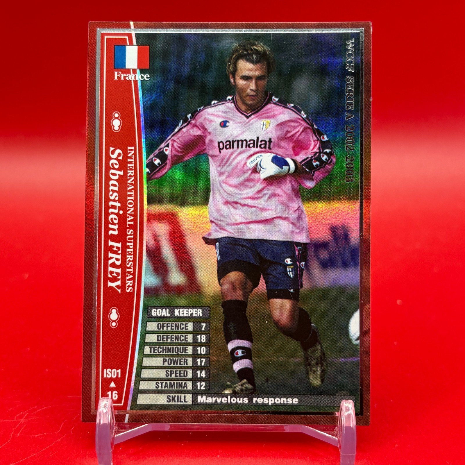 Sebastien Frey France Parma Calcio Holo Soccer Player Card WCCF SEGA Japan #01