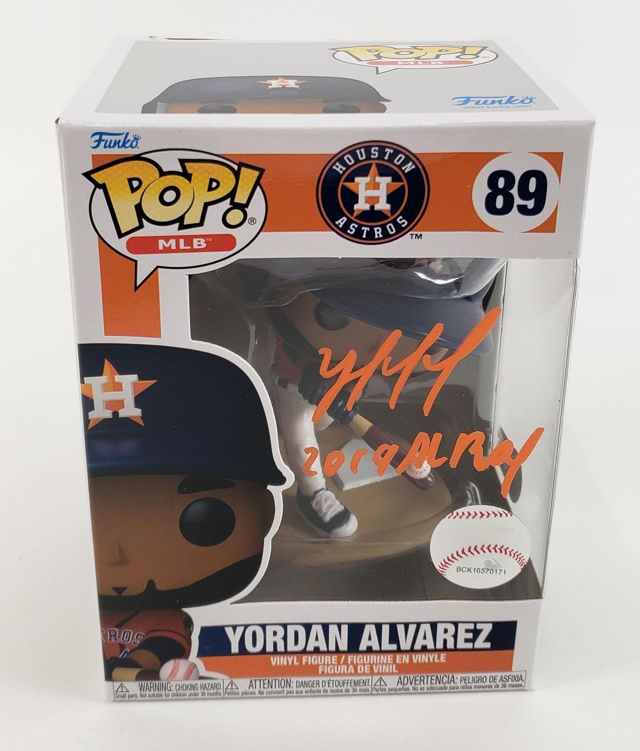 Yordan Alvarez “2019 AL ROY” Signed Houston Astros Funko Pop Vinyl Figurine (Bec