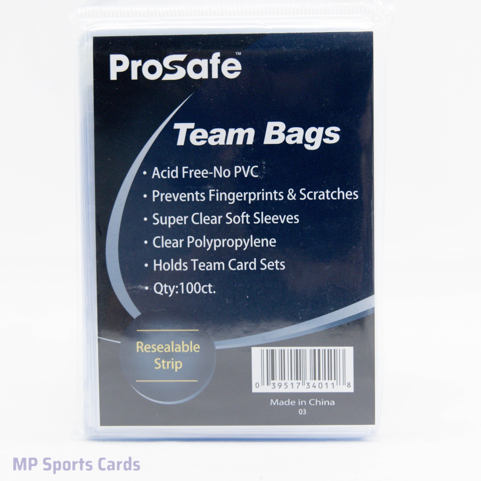 (2) Pro Safe Team Bags Sleeves 100ct Free Shipping!