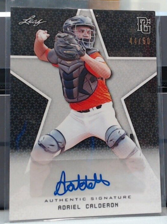 2020 LEAF PERFECT GAME ADRIEL CALDERON ROOKIE AUTO /50 #BA-AC2 MSK